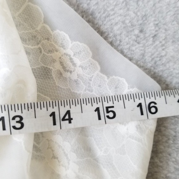 Vanity Fair Womens Vintage Slip Ivory Lace Trim Midi Dress USA Fairy Sz 36 - Picture 15 of 15